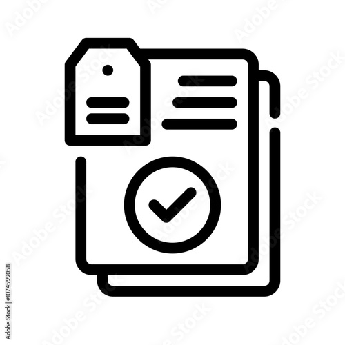 Icon Tag With Style Outline