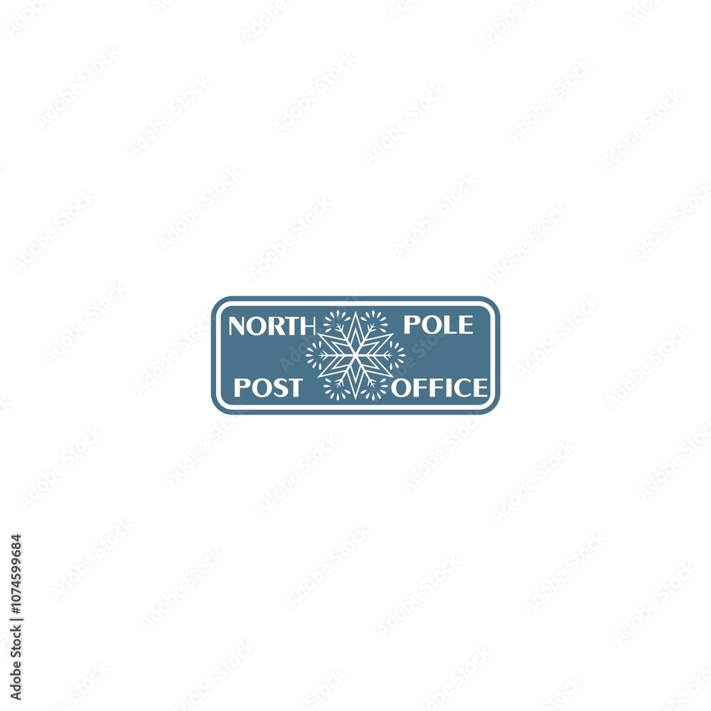 North pole post office icon isolated on isolated on white background
