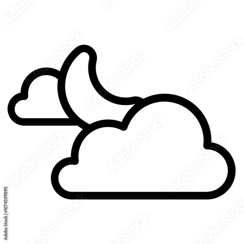 Halloween night Line Icon