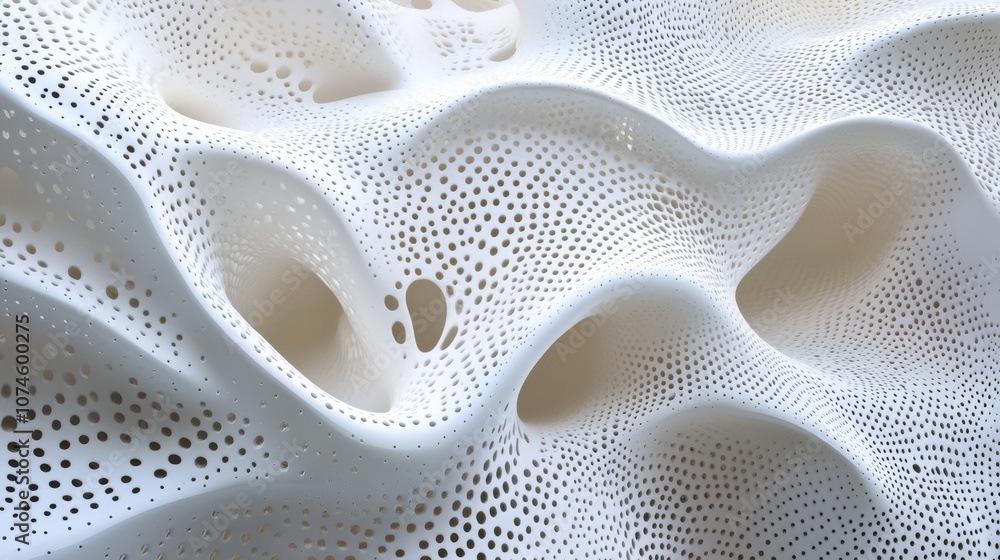 3D white patterned foam 3D white patterned foam