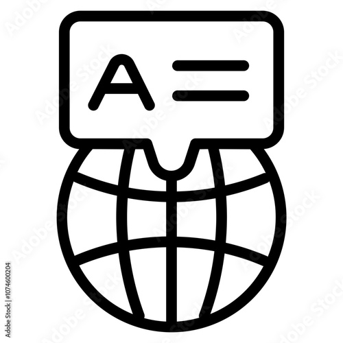 Linguistic Line Icon