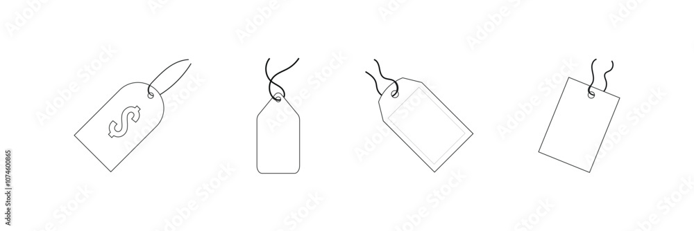 price tag discount icon vector shopping coupon badge for promotion symbol. illustration. Eps 10.