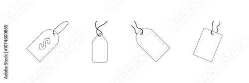 price tag discount icon vector shopping coupon badge for promotion symbol. illustration. Eps 10.
