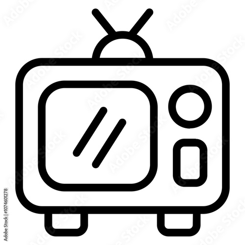 TV addiction Line Icon