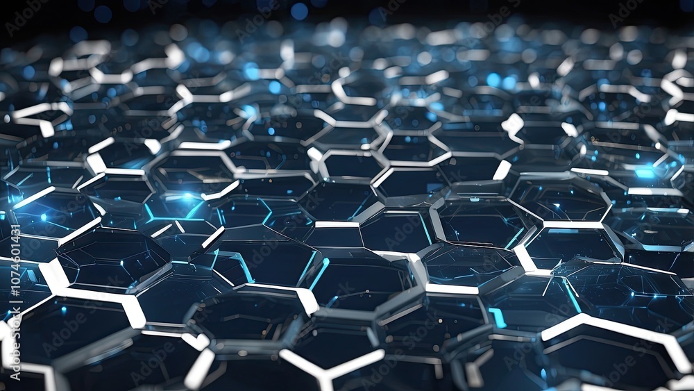 Hexagonal technological backdrop of the future Hexagonal technological backdrop of the future
