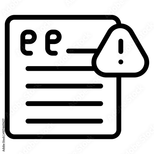 Wrong grammar Line Icon