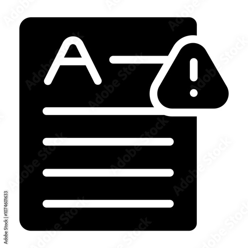 Wrong grammar Solid Icon