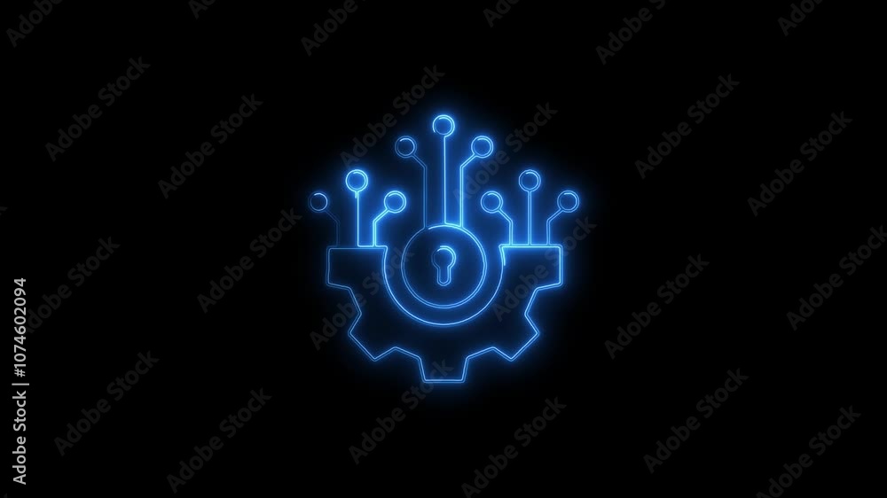 Artificial intelligence futuristic icon Artificial intelligence futuristic icon