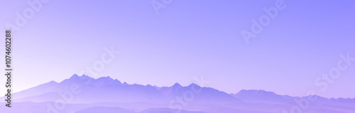 Fantastic purple panorama of mountains