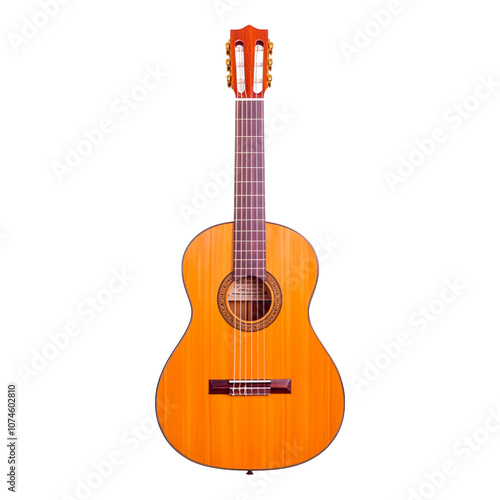 Classical Guitar with Natural Wood Finish, Showcase of Musical Craftsmanship and Artistry, Perfect for Music Lovers, Students, and Performers