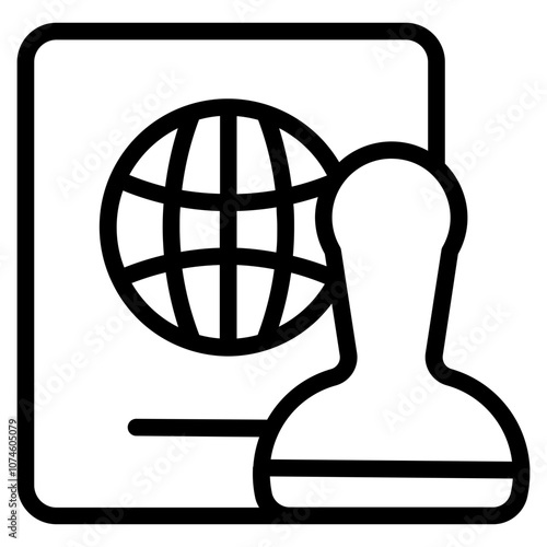 Immigration law Line Icon