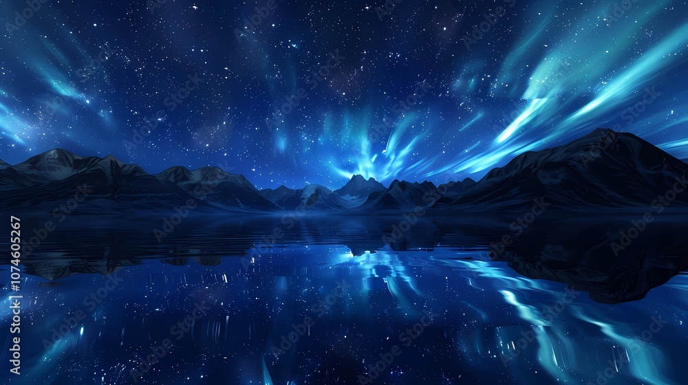 Digital Technology Aurora Starlight poster background Digital Technology Aurora Starlight poster background