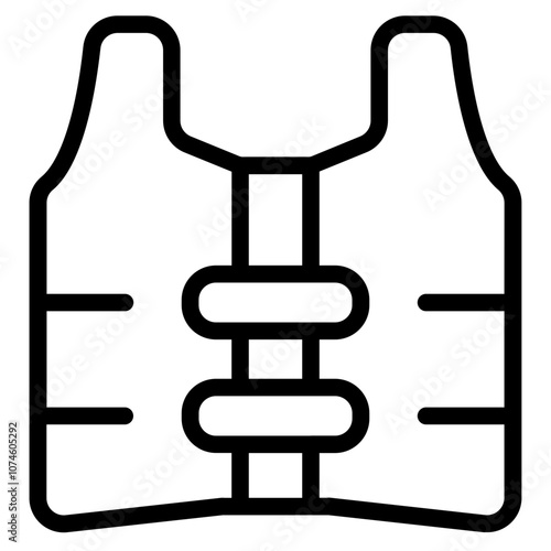 Life jacket Line Icon