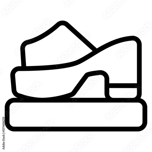 Platform mules Line Icon