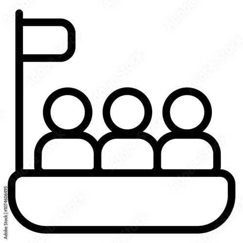 Refugee Line Icon