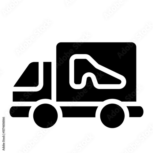 Shoes delivery Solid Icon