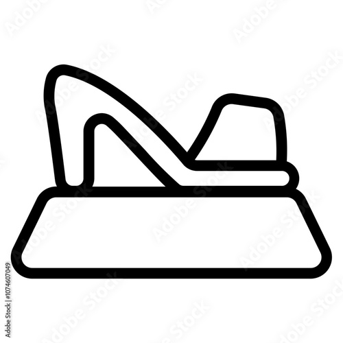 Stiletto mules Line Icon