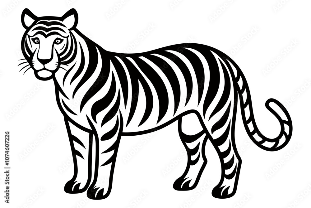 Fototapeta premium Creative animal vector illustration with white background