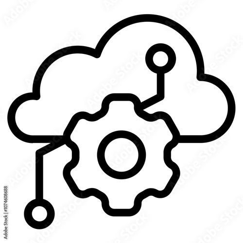 Cloud services Line Icon