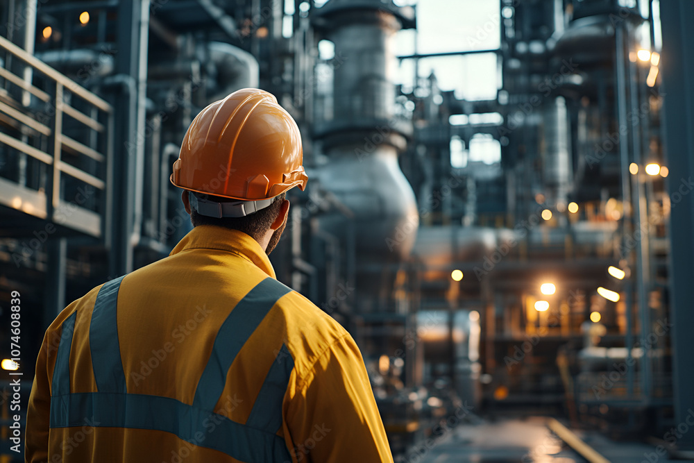The chief engineer conducts a thorough inspection of industrial equipment and infrastructure condition The chief engineer conducts a thorough inspection of industrial equipment and infrastructure condition