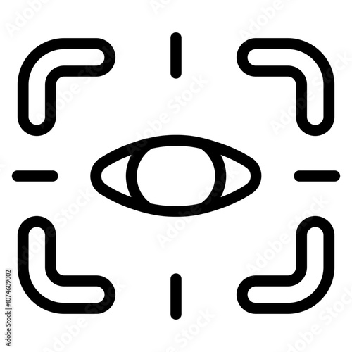 Eye tracking Line Icon