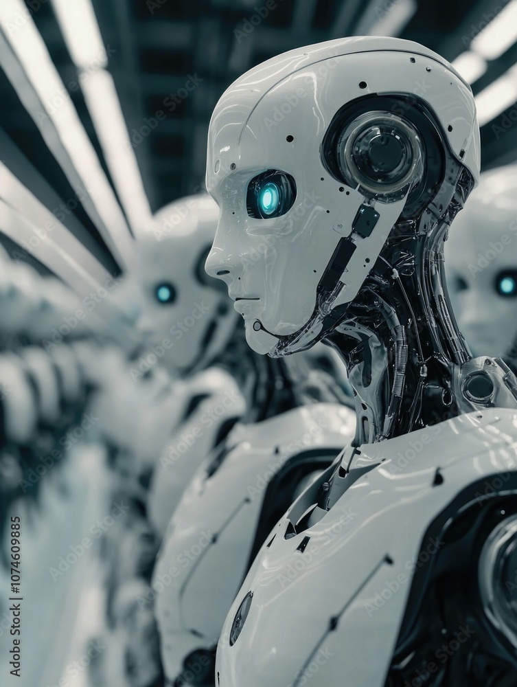 Fototapeta premium Robots Standing Together