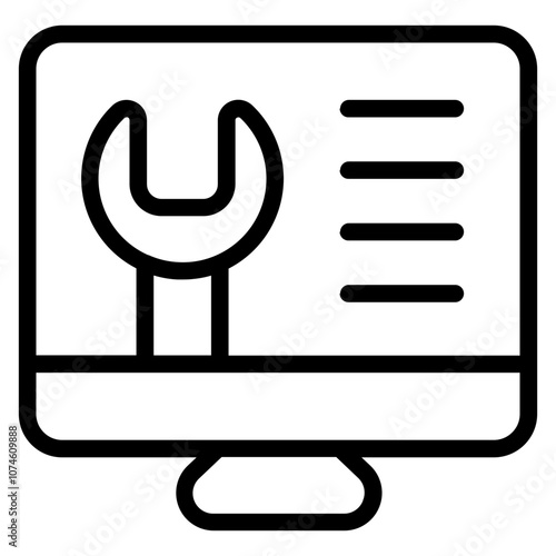 IT recovered Line Icon
