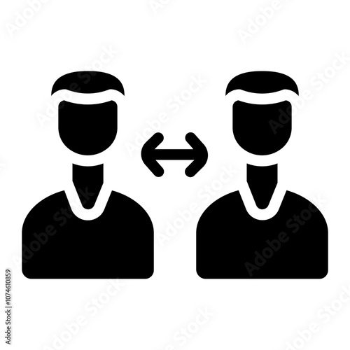 Social distancing Solid Icon