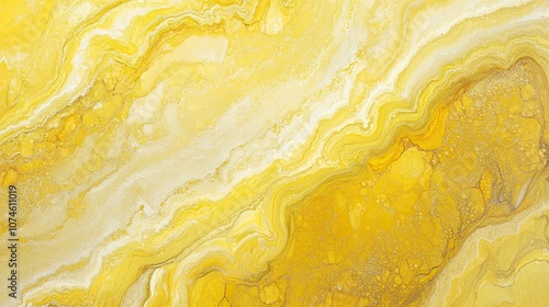 Vibrant yellow marble texture with organic patterns and swirls