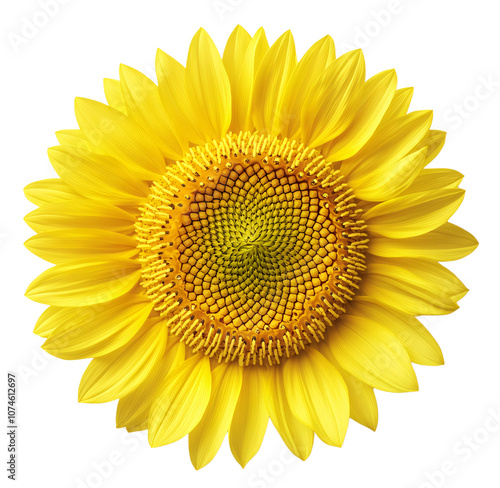 A vibrant yellow sunflower with a large, dark center.