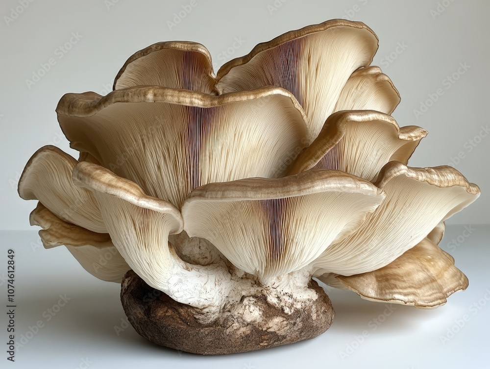 Beautifully detailed and textured mushroom with elegant golden hues and soft curves, perfect for nature photography. Beautifully detailed and textured mushroom with elegant golden hues and soft curves, perfect for nature photography.