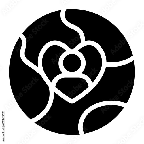 Global dating app Solid Icon
