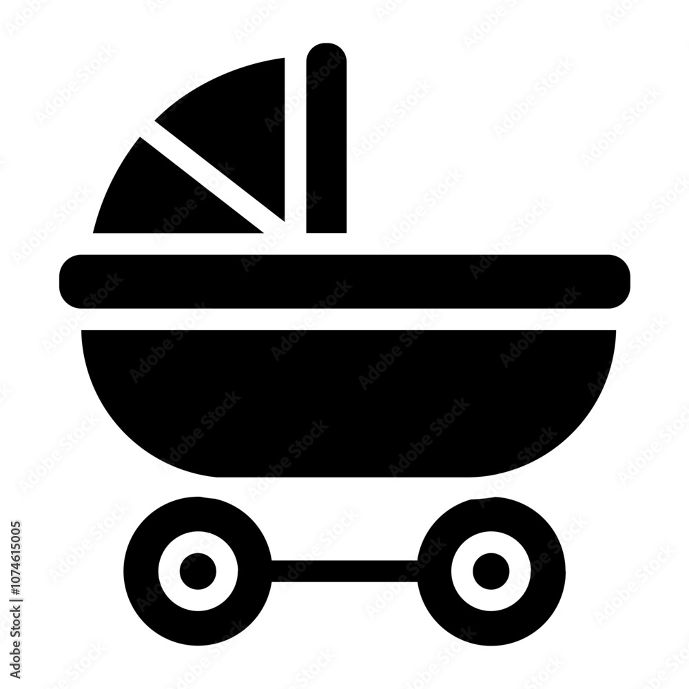 Stroller Solid Icon Stroller Solid Icon