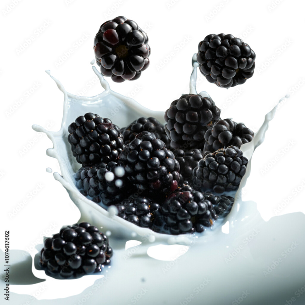 Fresh Blackberries Splashing into Milk – Dynamic Food Photography for Dairy and Fruit Concepts Fresh Blackberries Splashing into Milk – Dynamic Food Photography for Dairy and Fruit Concepts