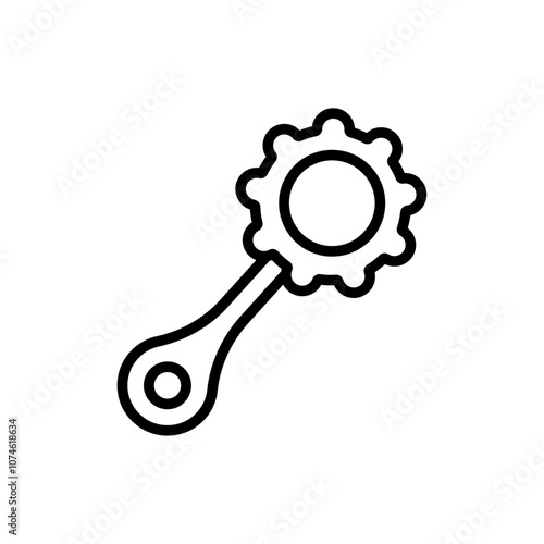 Baby rattle icon logo sign set vector outline