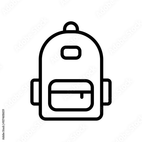 Backpack icon logo sign set vector outline