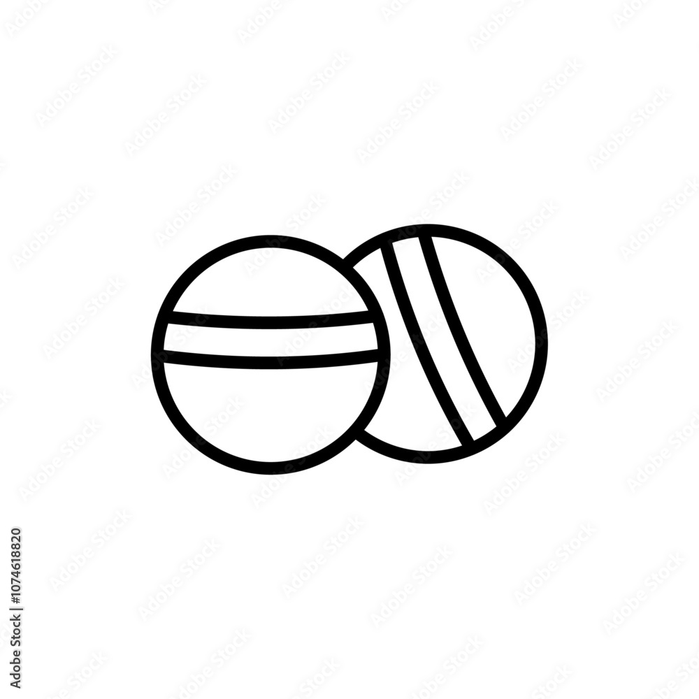Bath salts bomb icon logo sign set vector outline Bath salts bomb icon logo sign set vector outline