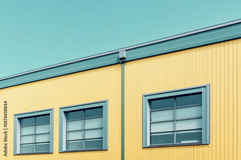 Modern Industrial Building with Minimalist Design and Bold Architectural Structure Modern Industrial Building with Minimalist Design and Bold Architectural Structure