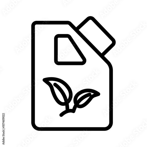 Biofuel canister icon logo sign set vector outline