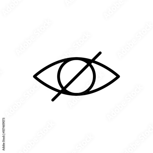 Blindness icon logo sign set vector outline