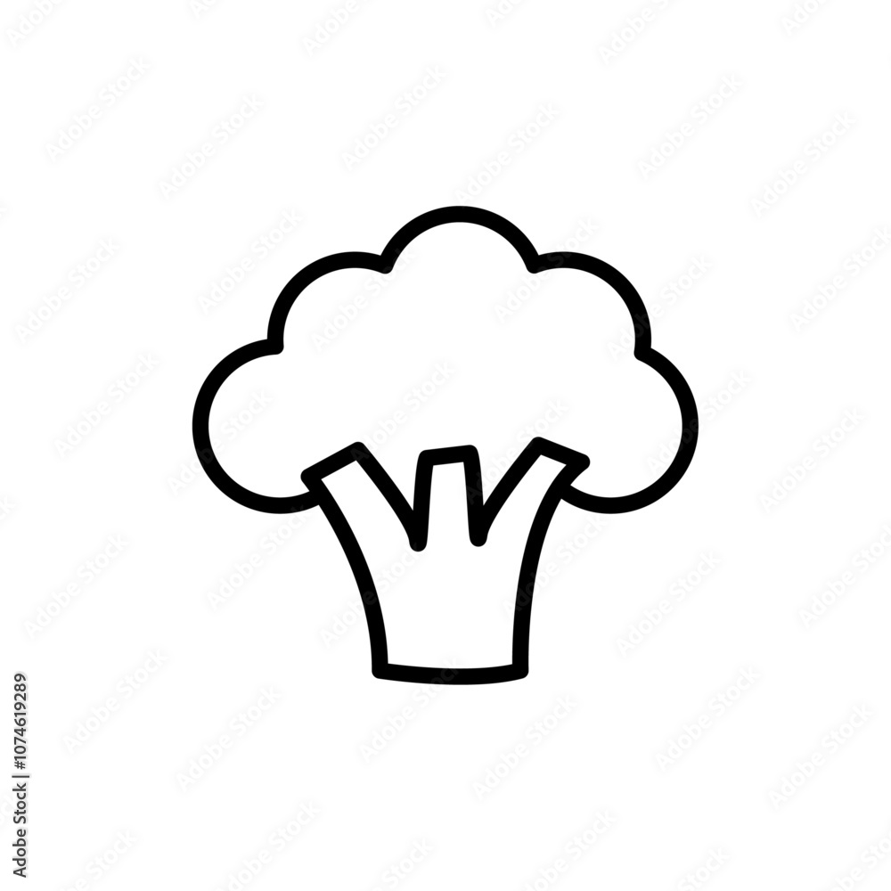 Broccoli icon logo sign set vector outline Broccoli icon logo sign set vector outline