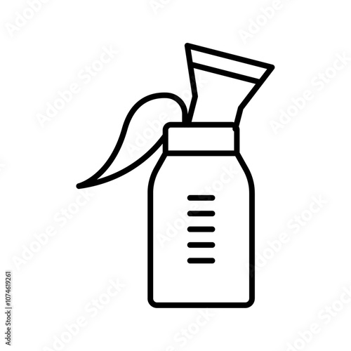 Breast pump icon logo sign set vector outline