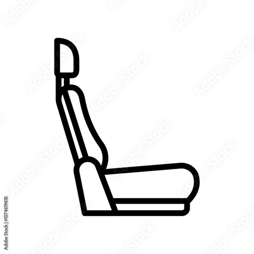 Car seat icon logo sign set vector outline