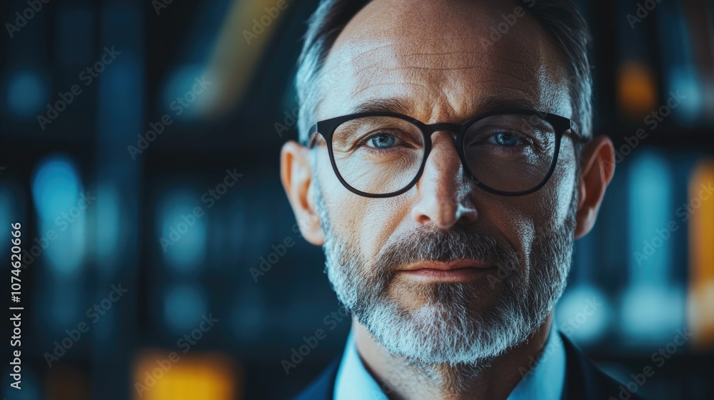 Man in glasses and suit Man in glasses and suit