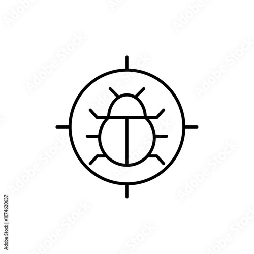Debug icon logo sign set vector outline