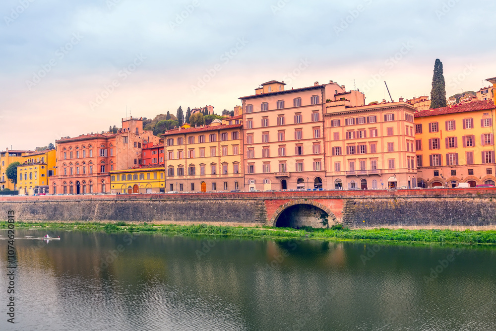 Obraz premium traditional italian houses, Florence, Italy
