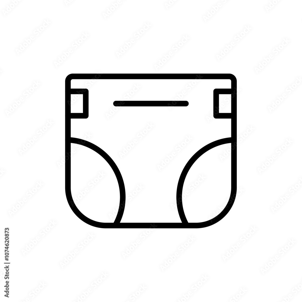 Diaper icon logo sign set vector outline Diaper icon logo sign set vector outline