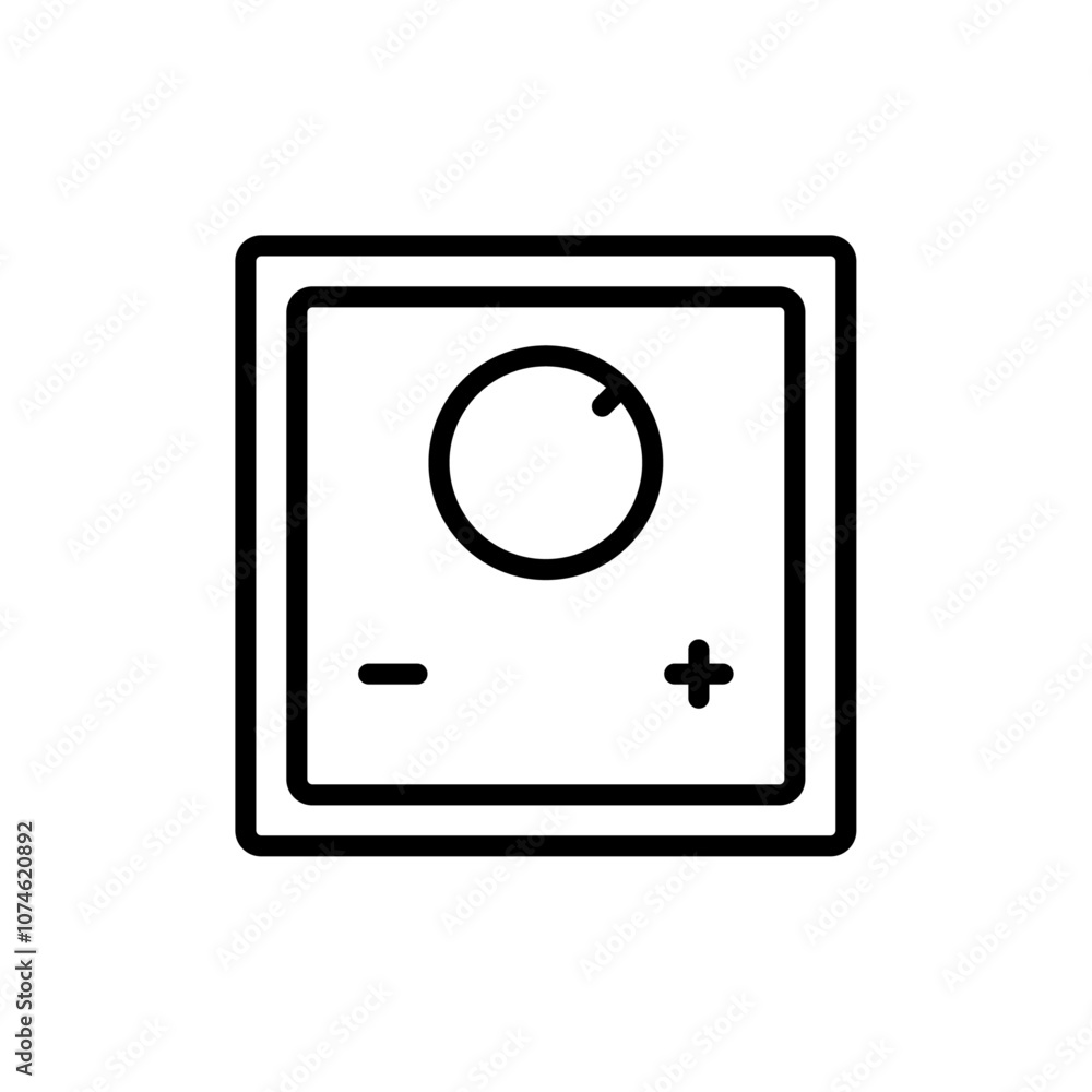 Dimmer icon logo sign set vector outline Dimmer icon logo sign set vector outline
