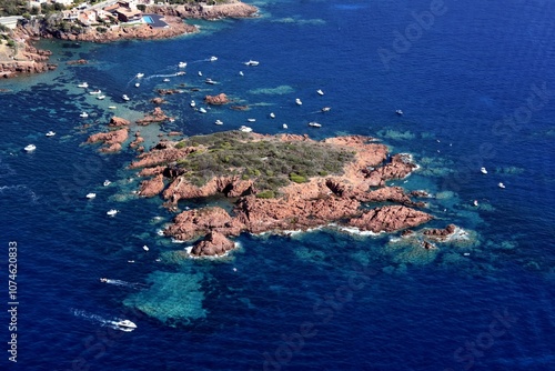 Au large de Fréjus, vue d'avion