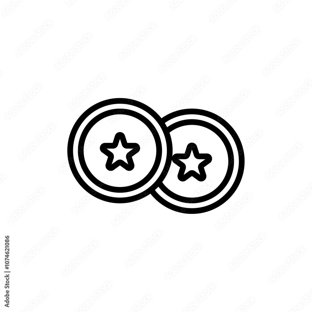 Earn point icon logo sign set vector outline Earn point icon logo sign set vector outline